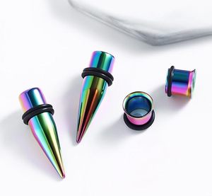 Bouchons coniques d'<span class=keywords><strong>oreille</strong></span> en acier inoxydable 316L colorés <span class=keywords><strong>7mm</strong></span> 9mm Tunnel d'<span class=keywords><strong>oreille</strong></span> jauges extenseurs d'<span class=keywords><strong>oreille</strong></span> bouchon d'étirement - Product Image 2