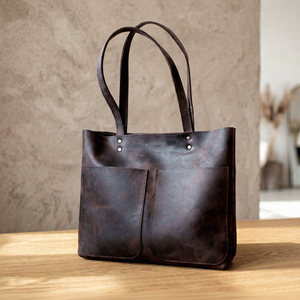 Sacs à main décontractés de luxe pour femmes BS INTERNATIONAL en cuir véritable, imperméables, avec fermeture éclair, légers, pliables, durables, grand format - Product Image 1