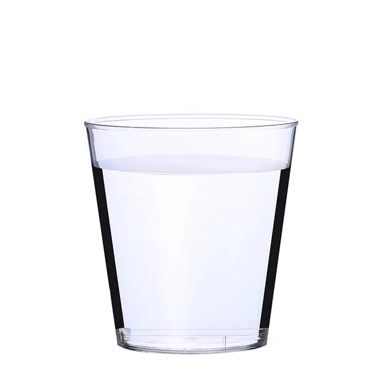 Klare farbige 3 Unzen Tequila benutzer definierte Logo Einweg Kunststoff Sublimation kleine Tasse Schnaps gläser