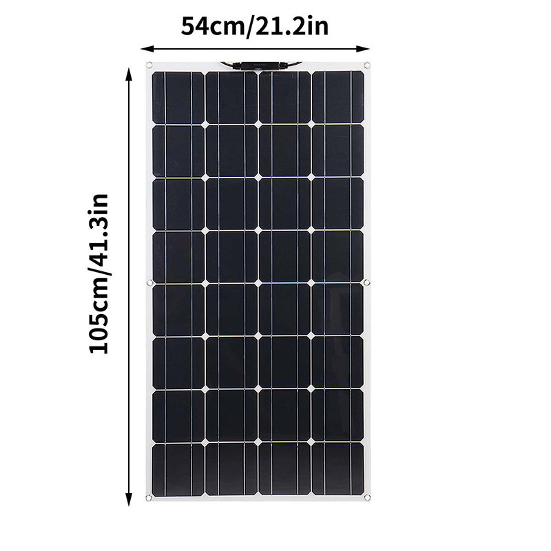 Wholesale <strong>100W</strong> Semi-Flexible Bendable <strong>Solar</strong> <strong>Panels</strong> with 125mmx125mm Cells and 1050x540mm <strong>Dimensions</strong> for RV Use