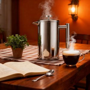 หม้อกาแฟเฟรนช์เพรส 1 ลิตร 1000 มล. หม้อกาแฟสแตนเลสพร้อมก้านกด - Product Image 3