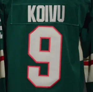 Minnesota Mikko Koivu en İyi kalite dikişli ulusal hokey forması