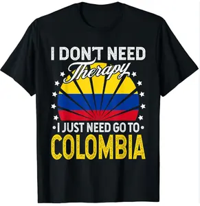 Новое поступление, хлопчатобумажная футболка, мне просто нужно попасть в Коломбию, на заказ, футболка с принтом вашего бренда, пустая дышащая футболка, оптовая продажа