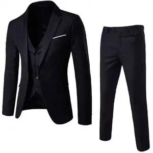 पुरुषों की स्लिम फिट सूट रंगीन जाकेट जैकेट चिंटू बनियान और पतलून सूट सेट