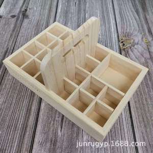Caja de madera para aceites esenciales, caja de almacenamiento portátil con 20 + 1 compartimentos para cuidado personal, forma rectangular de madera de pino, personalizable - Product Image 2