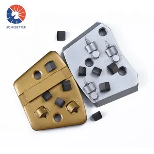 Resin Diamond Tools 100mm Grinding Shoes Plate Disc Trapezoid 10mm Durable Polishing Concrete Floor Hook Loop OBM Customizable
