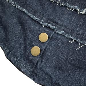 Custom Vintage Denim <b>Bucket</b> <b>Hat</b> Women New Style <b>Retro</b> Distressed Look Patchwork Beanie Fashionable Versatile Sequin Embroidery - Product Image 2