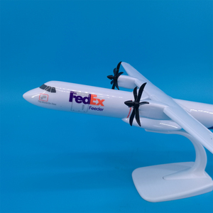 Modelo de Avión de Resina Fundida a Presión <span class=keywords><strong>FedEx</strong></span> <span class=keywords><strong>ATR</strong></span> de 27 cm, Escala 1/100, Adorno de Aviación con Base de Exhibición - Product Image 2