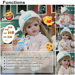 Usine en gros nouvelle mise à niveau Intelligent dialogue interactif 22 pouces vinyle souple réaliste réaliste poupées <span class=keywords><strong>Reborn</strong></span> - Product Image 4