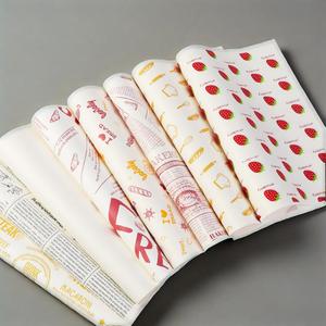 Papier sulfurisé personnalisé avec logo, résistant à la graisse, 80g, double face enduite de cire, qualité alimentaire, pour emballage de gâteaux, biscuits, hamburgers - Product Image 5