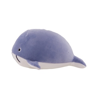 Biancheria da letto per bambini peluche morbido peluche animale coccole cuscino amico, taglia unica, Mini simpatico squalo peluche bambino blu 9.8 pollici di lunghezza - Product Image 2