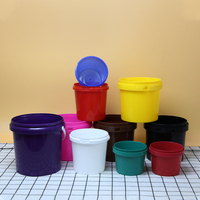 Fabricants en gros seau rond en plastique seau carré seau d'emballage alimentaire imprimé personnalisé avec couvercle avec poignée