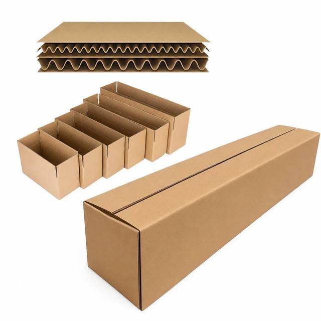 Wholesale Double Wall Corrugated Cardboard Boxes 5 Ply Heavy Duty Kraft Shipping Boxes Custom Size Packaging Cartons