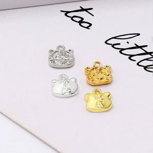 Colgante del Zodiaco Tigre, Chapado en Oro de 18K, Aleación, para Pulsera DIY, Amuleto para la Paz y la Salud, Regalo Unisex, Colgantes con Temática Animal - Product Image 2