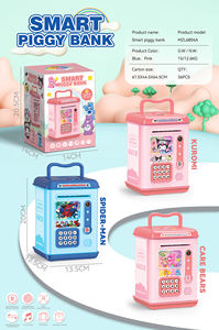 กระปุกออมสินอัจฉริยะสำหรับเด็ก พร้อมระบบจำลองการสแกนลายนิ้วมือและใบหน้า ปลดล็อคได้ มีไฟและเสียงเพลง - Product Image 4