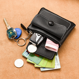 Classic Portable Keychain <strong>Small</strong> <strong>Purse</strong> Mini Zipper Storage <strong>Purse</strong> Lipstick Pouch Coin Bag Short <strong>Purse</strong> Card Holder - Product Image 3