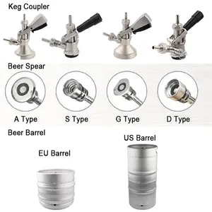 Home Brewing Stainless Steel A Type System Connectors Draft Tap Dispenser Keg Beer Coupler Without Relief Valve