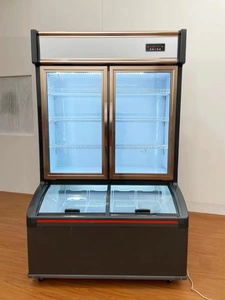 Mezzo frigorifero e mezzo congelatore per il refrigeratore dell'attrezzatura di refrigerazione del supermercato con le porte di vetro del congelatore per convenienza <span class=keywords><strong>stor</strong></span> - Product Image 6