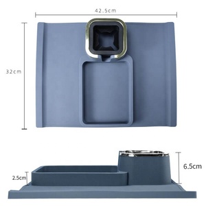 Manufacturer Custom Logo Portable Anti-Slip Sofa Cup Holder <b>Silicone</b> Sofa Coaster Couch Armrest Cup Holder Tray for Home - Product Image 2