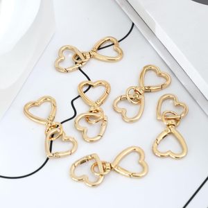 ZROSDSGY Pcs Heart Swivel <b>Spring</b> Clasps Metal <b>Spring</b> Key Chain Hook Clasps <b>Clip</b> Hanging Hooks For DIY Crafts Key Chains Bright G - Product Image 4