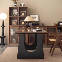 Table à manger médiévale convertible DISHI en bois de frêne massif, grand bureau rectangulaire pour salon, mobilier domestique