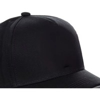 Gorra de Béisbol de Algodón de Alta Calidad con Visera Curva Negra Ajustable con Cierre a Presión