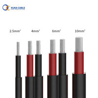 TUV-Zulassung XLPO isoliertes Gleichstrom-Solarstromkabel PV-Kabel verzinnter Kupfer-Solardraht 4 MM 6 MM 10 MM 16 MM 25 MM 35 MM