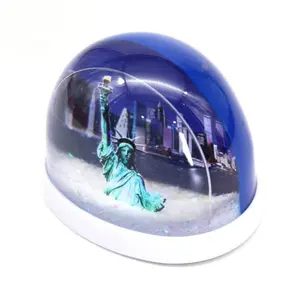 Globo di neve personalizzato ornamento di natale decorazione regalo in resina di vetro cristallo di neve globo