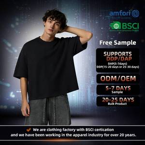 Camiseta Oversize de Algodón Grueso para Hombre, Estilo Boxy, Personalizable con Logotipo, Vintage, MOQ 1 Unidad, Fabricante RUIKE - Product Image 1