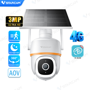 Caméra de sécurité solaire AG30 3MP AOV 4G avec vision nocturne, carte SD, 1 seconde par image, veille en plein format, détection humaine, batterie 8000 mAh - Product Image 1