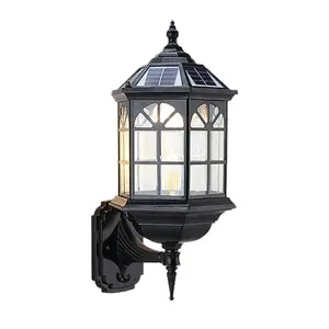 solar wall lamp outdoor waterproof exterior wall courtyard hanging lamp corridor corridor corridor door retro European style lam