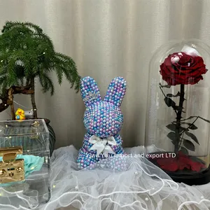 2024 Luxurious Gift Idea Handcrafted Valentine's Day Gifts Christmas Gifts 25cm Pearl Bear And 25cm Pearl Bunny
