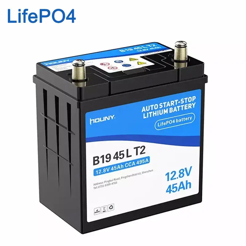 Batteria di avviamento per auto 12v 24v avviamento agli ioni di litio automotive 45Ah 60Ah 75Ah booster EV lifepo4 batteria per auto per auto elettrica