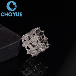 Custom Lab Diamond <b>Ring</b> <b>Iced</b> Out Solid Sterling Silver 925 Gold Plated Cross Lad Grown Diamond <b>Ring</b> Hip Hop Jewelry - Product Image 2