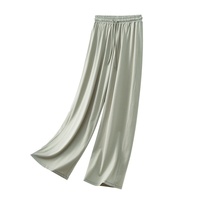 Pantalon large personnalisé pour femme en mélange de lyocell et de lin de qualité supérieure, taille haute, coupe droite ample, décontracté et respirant, Été 2026