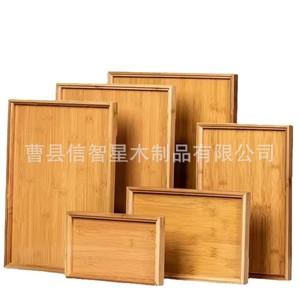 Plateau de service rectangulaire en bambou Xin Zhixing avec poignée pour le thé, la nourriture, l'hôtellerie - Product Image 5