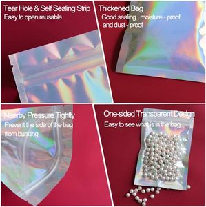 Bolsas Ziplock Transparentes con Cierre Hermético, Holográficas, con Impresión de Logotipo Personalizado, Baratas al por Mayor, Reciclables, de Grado Alimenticio, para Galletas - Product Image 5