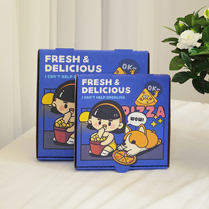 Scatola di imballaggio per Pizza lucida da 7/8/9/10/12 pollici per imballaggio per Pizza ispessita per cibo corrugato campione senza cibo da asporto per la scomparsa - Product Image 4