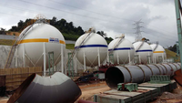 3000 tonnes de réservoirs sphériques de sphère de stockage de gaz de pétrole liquéfié par propane de lpg