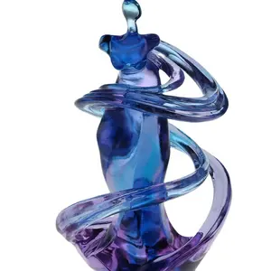 Customizable Modern Home Office Glass Art Figurine Handcrafted Sculpture Cultural Creative Theme ArtFamily Brand for Custom