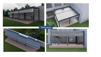 Gazebo et pavillon extérieurs en aluminium durables et résistants de pergola pour la décoration de jardin