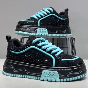 Chaussures d'été pour hommes style européen 2026, nouvelles chaussures décontractées confortables à lacets et semelle épaisse ornée de strass - Product Image 2