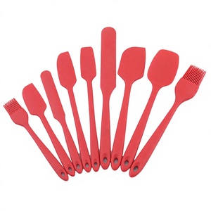 6-Piece Non-Stick <b>Silicone</b> Scraper Spatulas Set with <b>Silicone</b> Hand Grip Hand Wash Only for Baking Cooking & Mixing-Kitchen <b>Tools</b> - Product Image 1