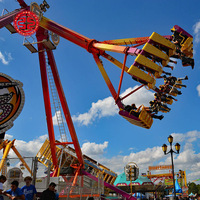 Manège à frisbee à balancier géant, manège à balançoire géante, rotation à 360 degrés, équipement de parc d'attractions en plein air à vendre