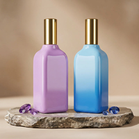 Flacons de parfum de luxe personnalisables en vrac, design mat rose haut de gamme, vides avec pompe, 100 ml