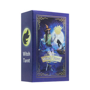Kartu PVC 78 pengendara, khusus kualitas tinggi menunggu dengan kotak Foil emas tahan air ungu emas Foil <span class=keywords><strong>Tarot</strong></span> untuk pemula - Product Image 1