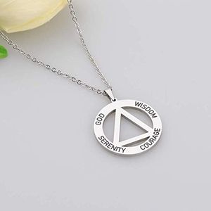 MECYLIFE प्रेरणादायक साहस शांति हार वसूली गहने हार ज्यामितीय स्टेनलेस स्टील त्रिकोण हार - Product Image 5