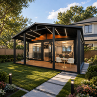 Casa Prefabricada de 4 Dormitorios para Proyectos, Unidad de Vivienda Prefabricada con Estructura de Expansión Manual para Anexo y ADU en Patio Trasero