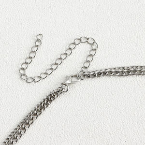 Collar G Minimalista Lariat para Mujer, Venta al por Mayor, con Colgante de Anillo Circular y Barra, Collar de Doble Capa con Anillo Circular - Product Image 6