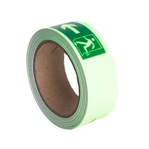 High Visibility Durability Fluorescent Glow In Dark Tape Luminescent Warning Reflective Tape For Safety Tape